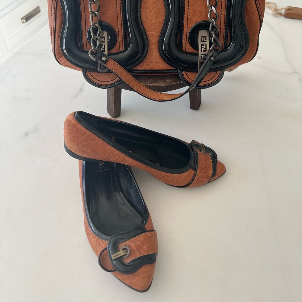 Bag/shoe Bundle…Authentic Fendi buckle bag and flats. (Shoes 8-8.5)